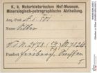 Etiketten zu Silber (NHMW-MIN-Ai501)